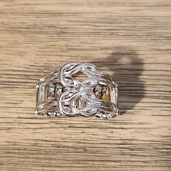 NWT Paparazzi Double Infinity Ring with Stretchy Band - Picture 3 of 3